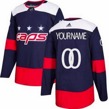 Youth Washington Capitals Customized Navy 2018 Stadium Series Authentic Jersey