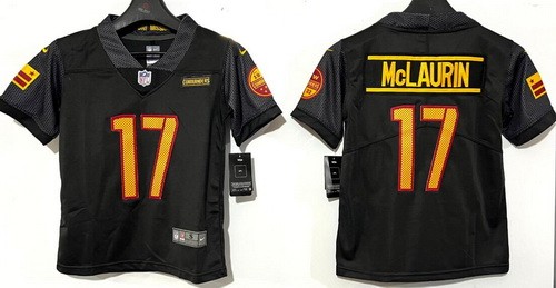 Youth Washington Commanders #17 Terry McLaurin Limited Black Vapor Jersey