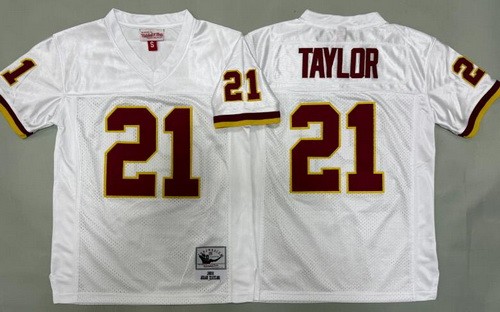 Youth Washington Redskins #21 Sean Taylor White 2000 Throwback Jersey