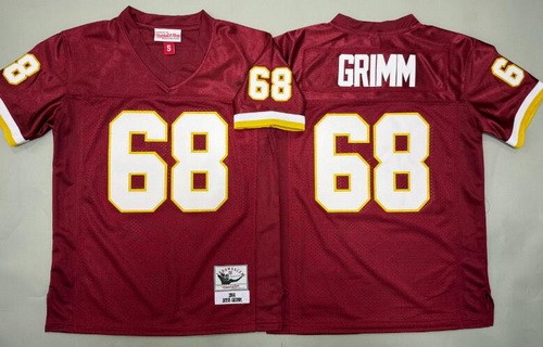 Youth Washington Redskins #68 Russ Grimm Red 1986 Throwback Jersey