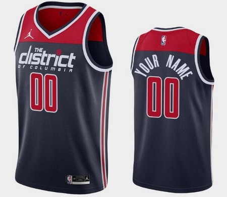 Youth Washington Wizards Customized Navy 2021 Statememt Stitched Swingman Jersey