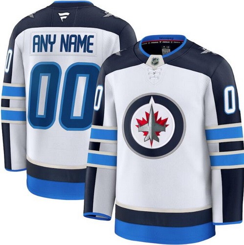 Youth Winnipeg Jets Customized White Fanatics Authentic Jersey