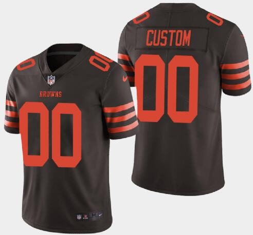 Men's Cleveland Browns Customized Limited Rush Color Jersey