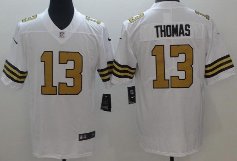 Men's New Orleans Saints #13 Michael Thomas Limited White Rush Jersey
