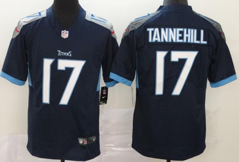 Men's Tennessee Titans #17 Ryan Tannehill Limited Navy Vapor Untouchable Jersey