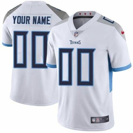 Men's Tennessee Titans Customized Limited White Vapor Untouchable Jersey