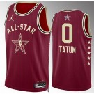 Men's #0 Jayson Tatum Red 2024 All Star Icon Heat Press Jersey