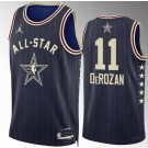 Men's #11 DeMar DeRozan Navy 2024 All Star Icon Heat Press Jersey