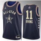 Men's #11 Kyrie Irving Navy 2024 All Star Icon Heat Press Jersey
