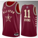 Men's #11 Kyrie Irving Red 2024 All Star Icon Heat Press Jersey