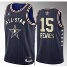 Men's #15 Austin Reaves Navy 2024 All Star Icon Heat Press Jersey