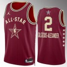 Men's #2 Shai Gilgeous Alexander Red 2024 All Star Icon Heat Press Jersey
