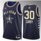 Men's #30 Stephen Curry Navy 2024 All Star Icon Heat Press Jersey