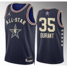 Men's #35 Kevin Durant Navy 2024 All Star Icon Heat Press Jersey