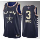 Men's #3 Anthony Davis Navy 2024 All Star Icon Heat Press Jersey