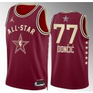 Men's #77 Luka Doncic Red 2024 All Star Icon Heat Press Jersey
