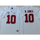 Men's Alabama Crimson Tide #10 Mac Jones White College Football Jersey