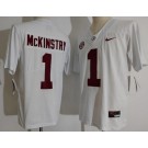 Men's Alabama Crimson Tide #1 Kool Aid McKinstry Limited White College Football Jersey
