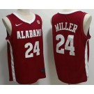 Men's Alabama Crimson Tide #24 Brandon Miller Red College Basketball Jersey