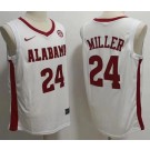Men's Alabama Crimson Tide #24 Brandon Miller White College Basketball Jersey