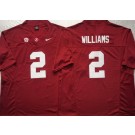 Men's Alabama Crimson Tide #2 Ryan Williams Limited Red FUSE College Football Jersey