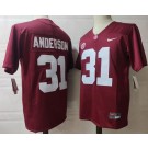 Men's Alabama Crimson Tide #31 Keaton Anderson Limited Red College Football Jersey