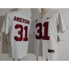 Men's Alabama Crimson Tide #31 Keaton Anderson Limited White College Football Jersey