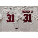Men's Alabama Crimson Tide #31 Will Anderson Jr White College Football Jersey