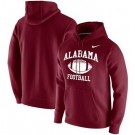 Men's Alabama Crimson Tide Crimson Retro Football Club Fleece Pullover Hoodie