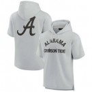 Men's Alabama Crimson Tide Gray Super Soft Fleece Short Sleeve Hoodie