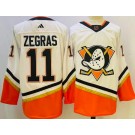 Men's Anaheim Ducks #11 Trevor Zegras White 2022 Reverse Retro Authentic Jersey