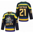 Men's Anaheim Ducks #21 Dean Portman Black Movie Hockey Jersey