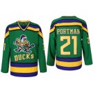 Men's Anaheim Ducks #21 Dean Portman Green Movie Hockey Jersey