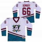 Men's Anaheim Ducks #66 Gordon Bombay White Throwback Jersey