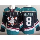 Men's Anaheim Ducks #8 Teemu Selanne Black Alternate Authentic Jersey