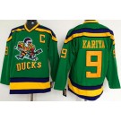 Men's Anaheim Ducks #9 Paul Kariya Green Movie Hockey Jersey