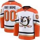 Men's Anaheim Ducks Custom White Authentic Jersey