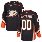 Men's Anaheim Ducks Customized Black Authentic Jersey