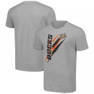 Men's Anaheim Ducks Starter Gray Color Scratch T Shirt