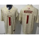 Men's Arizona Cardinals #1 Kyler Murray Limited Cream Rivalries FUSE Vapor Jersey