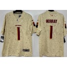 Men's Arizona Cardinals #1 Kyler Murray Limited Cream Rivalries Vapor Jersey