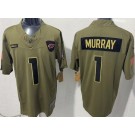 Men's Arizona Cardinals #1 Kyler Murray Limited Green 2025 Salute To Service Jersey