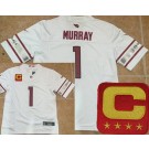 Men's Arizona Cardinals #1 Kyler Murray Limited White C Patch FUSE Vapor Jersey