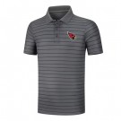Men's Arizona Cardinals Anthracite Collection Striped Performance Pique Polo