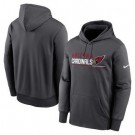 Men's Arizona Cardinals Anthracite Prime Logo Name Split Pullover Hoodie