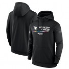 Men's Arizona Cardinals Black Black 2022 Crucial Catch Therma Performance Pullover Hoodie