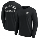 Men's Arizona Cardinals Black Super Soft Long Sleeve T Shirt