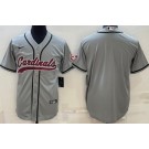 Men's Arizona Cardinals Blank Gray Baseball Jersey