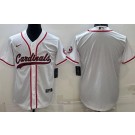 Men's Arizona Cardinals Blank White Baseball Jersey