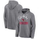 Men's Arizona Cardinals Gray No Time Off Raglan Pullover Hoodie